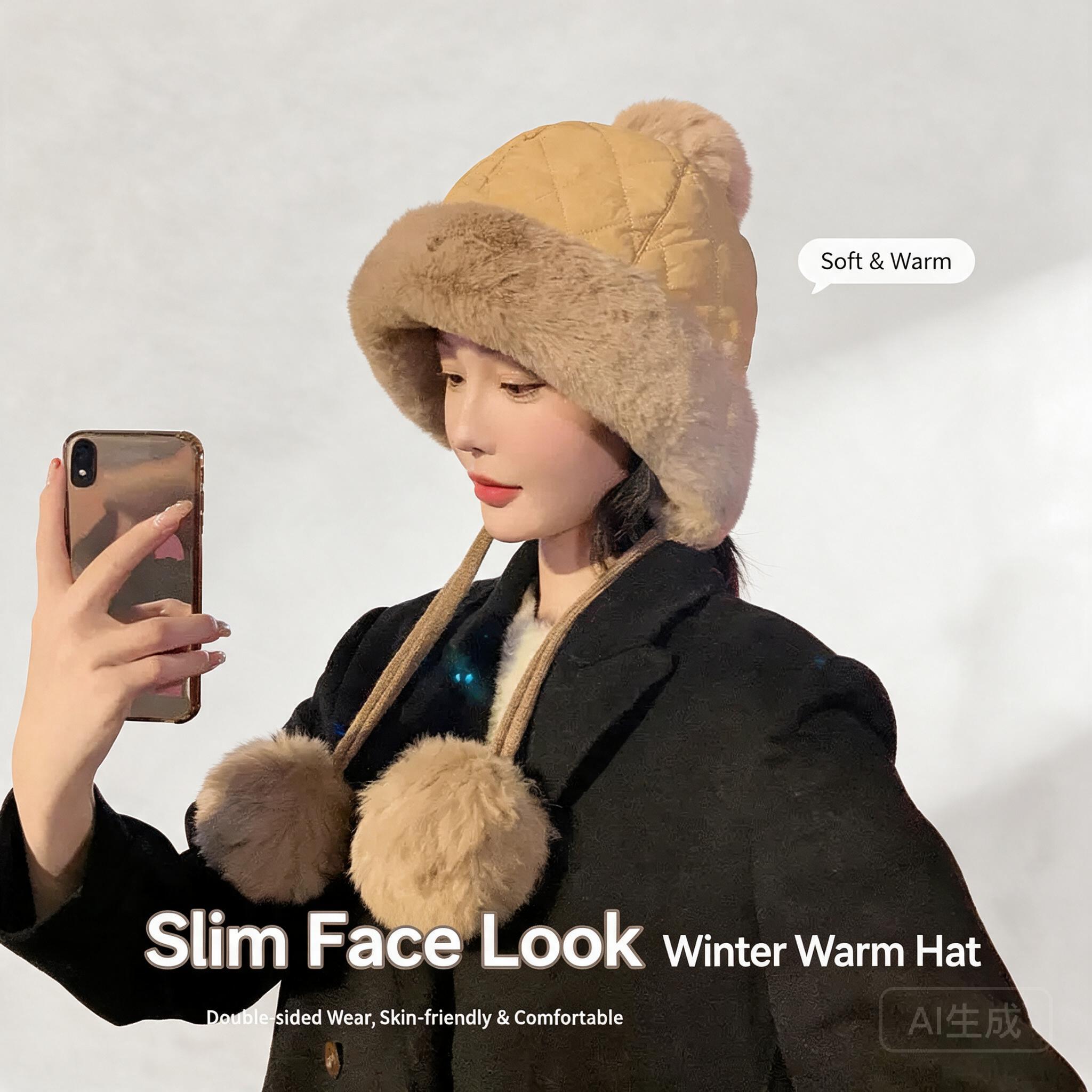 Winter Cycling Commute - Women Winter Thick Warm Plush Trapper