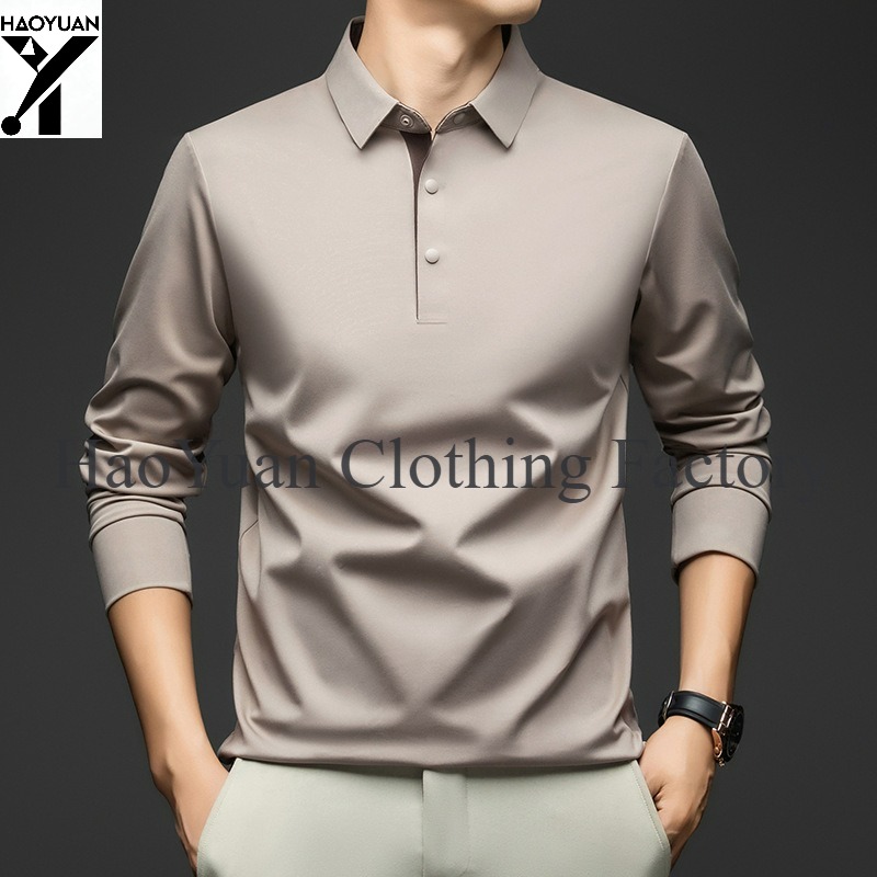 Cycling To Work - Luxury Long Sleeved Solid Color Golf