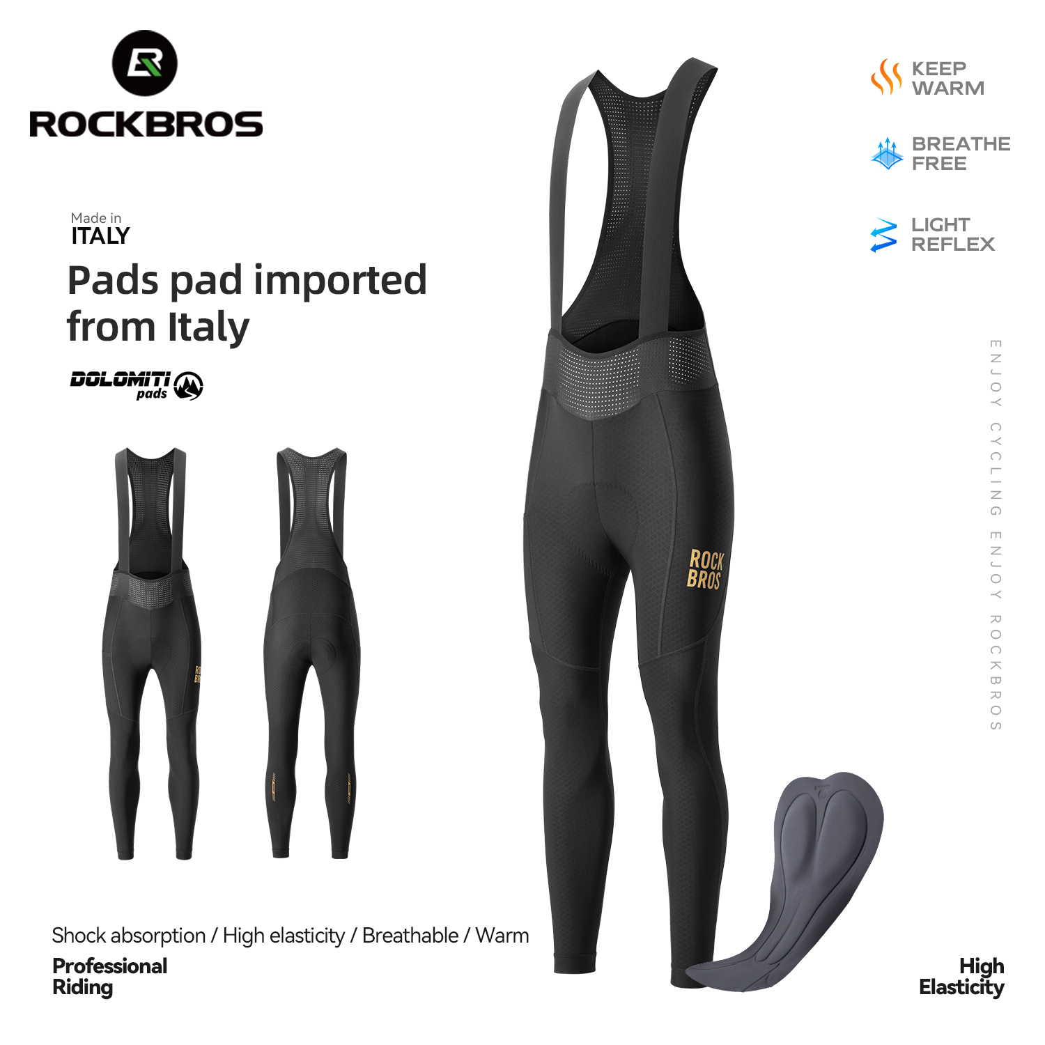 ROCKBROS Winter Cycling Bib Pa - Cycling Commuter Pants ulasan dan harga