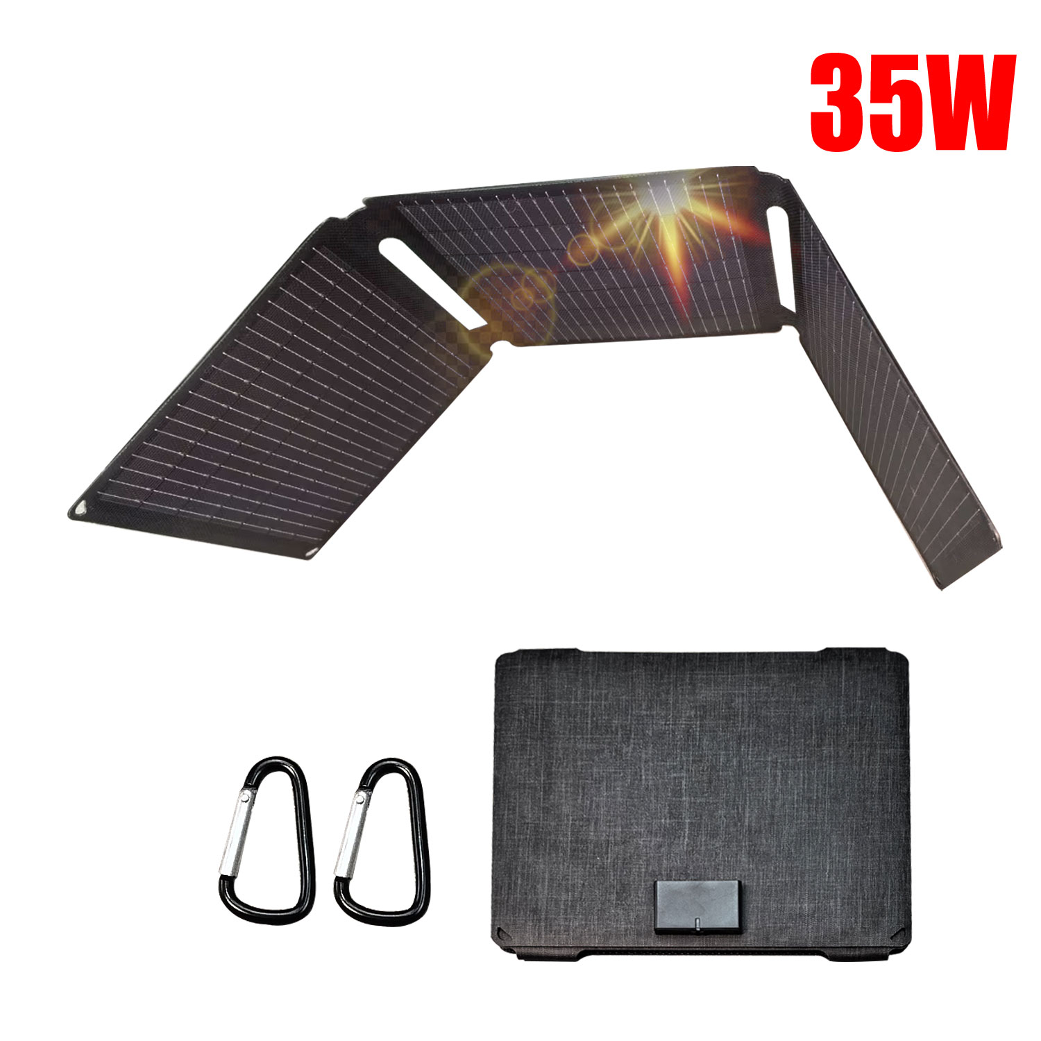 35W Portable Solar Panel, Fold - Usb Charger Dynamo ulasan dan harga