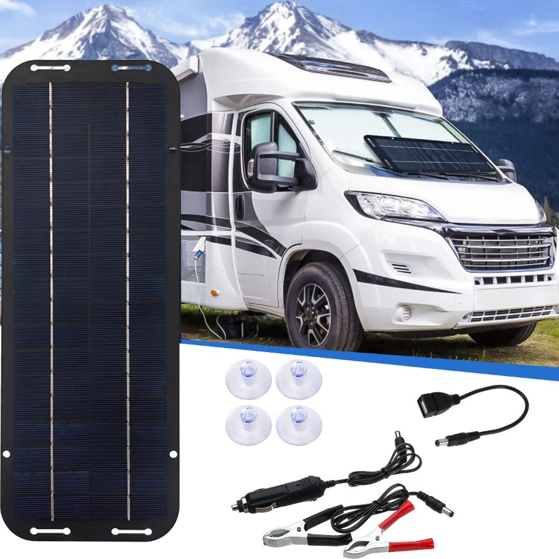 12V Solar Panel Kit IP65 Water - Usb Charger Dynamo ulasan dan harga
