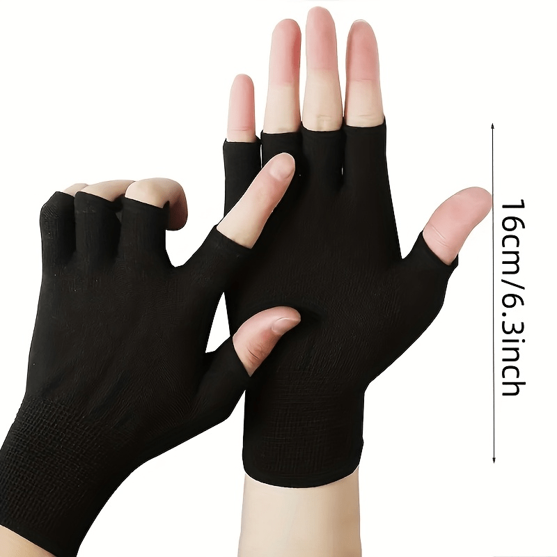 Black Knit Half Finger Gloves, - Cycling To Work ulasan dan harga