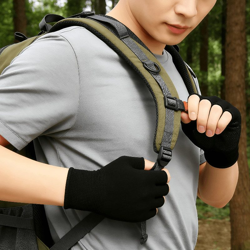 Black Knit Half Finger Gloves, - Cycling To Work ulasan dan harga
