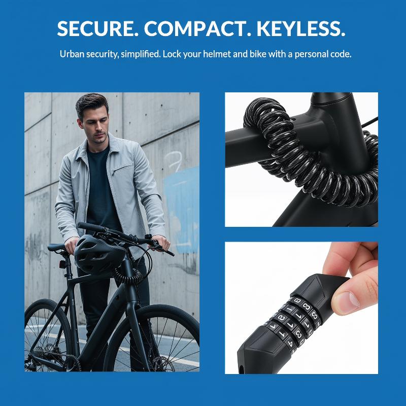 New Motorcycle Bicycle Anti-Th - Chain Lock Combination ulasan dan harga