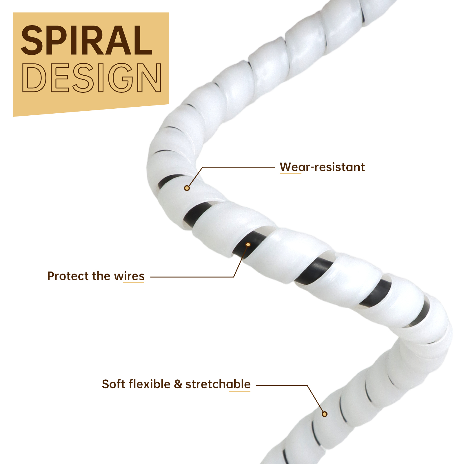 2/5/10M Spiral Cable Sleeve 8/ - Cable Lock Flexible ulasan dan harga