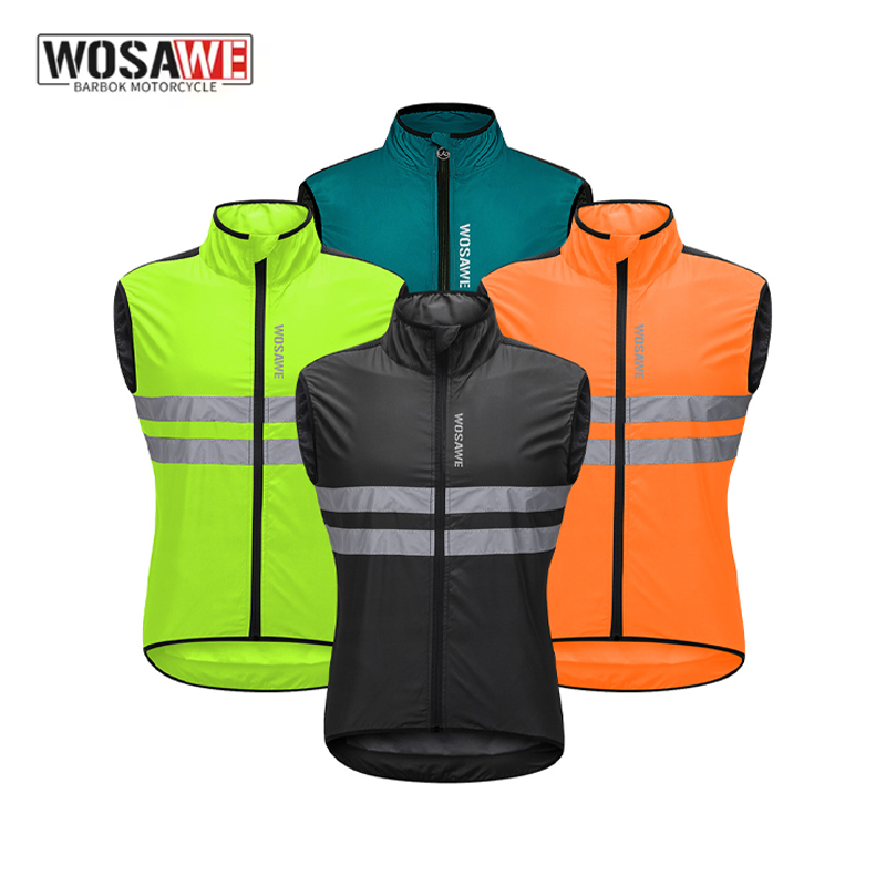 WOSAWE Men Cycling Windbreaker - Reflective Vest Cycling ulasan dan harga