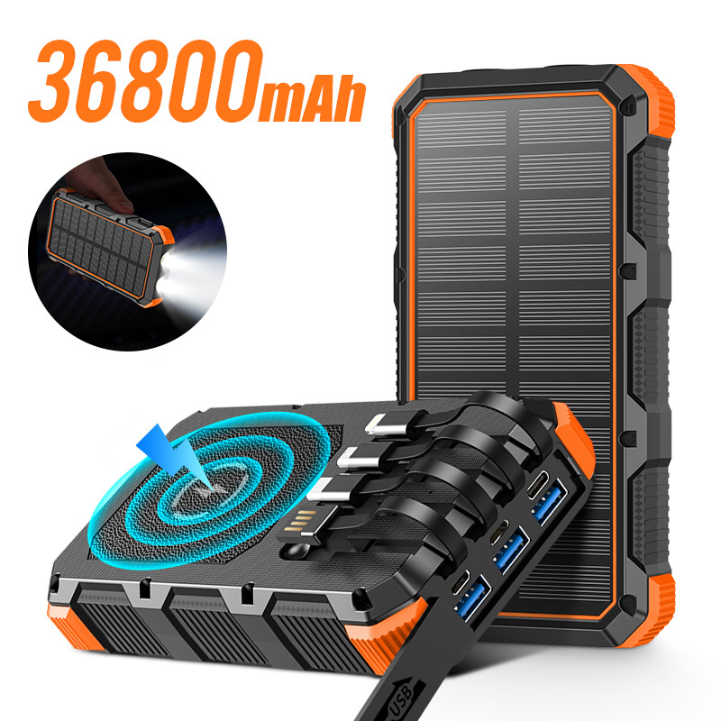 Solar Power Bank 36800mAh with - Usb Charger Dynamo ulasan dan harga
