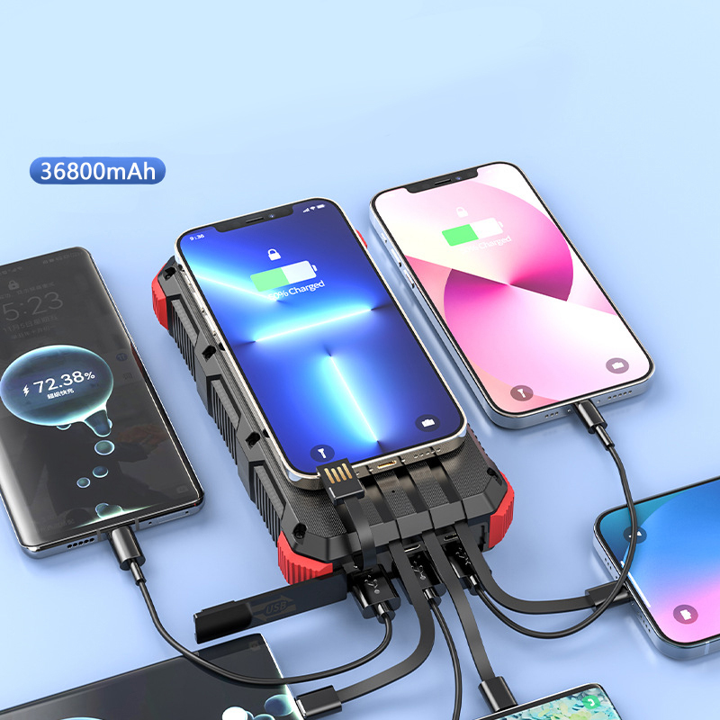 Solar Power Bank 36800mAh with - Usb Charger Dynamo ulasan dan harga