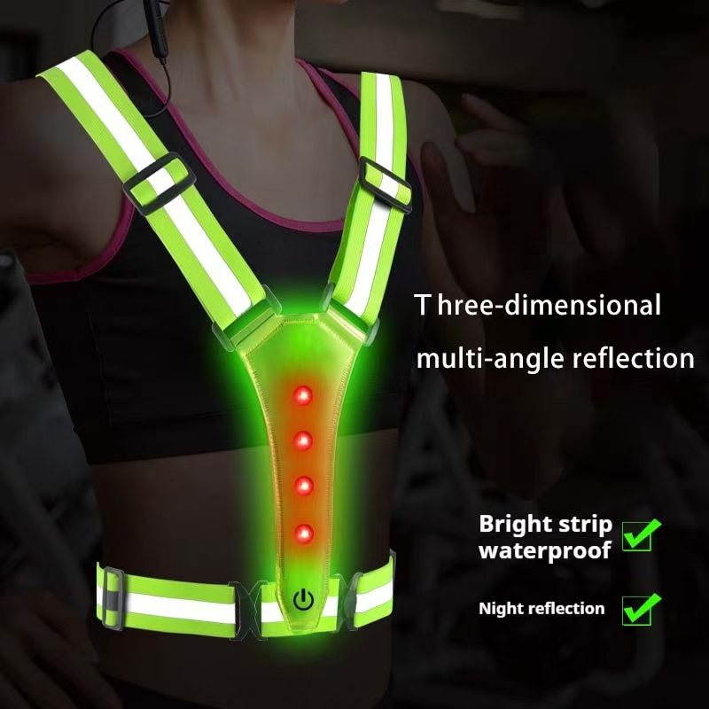 LED Running Vest Reflective Gl - Reflective Vest Cycling ulasan dan harga