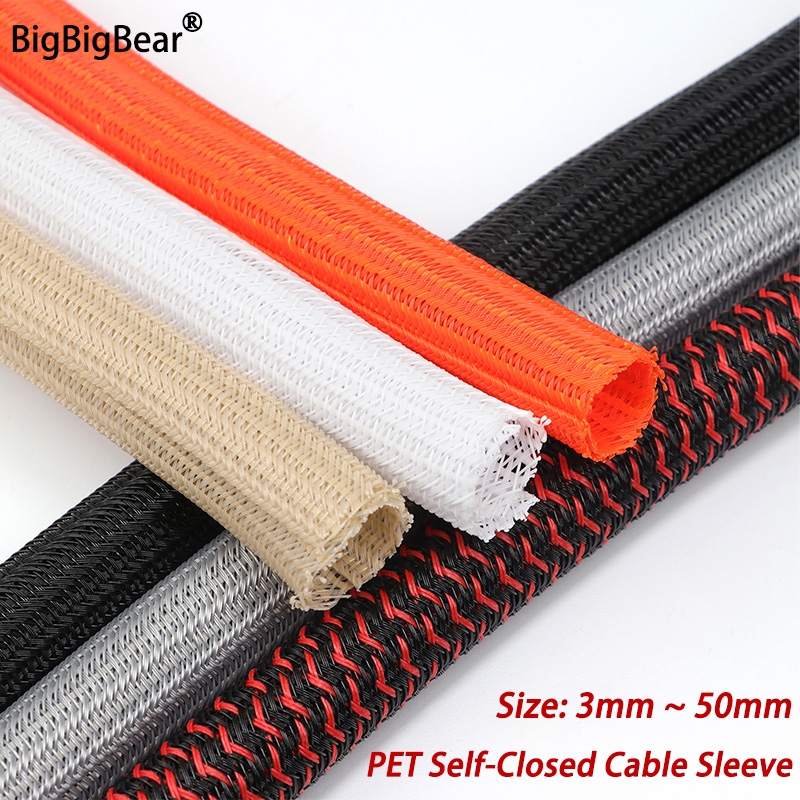 3/5/10m PET Cable Sleeve Self- - Cable Lock Flexible ulasan dan harga