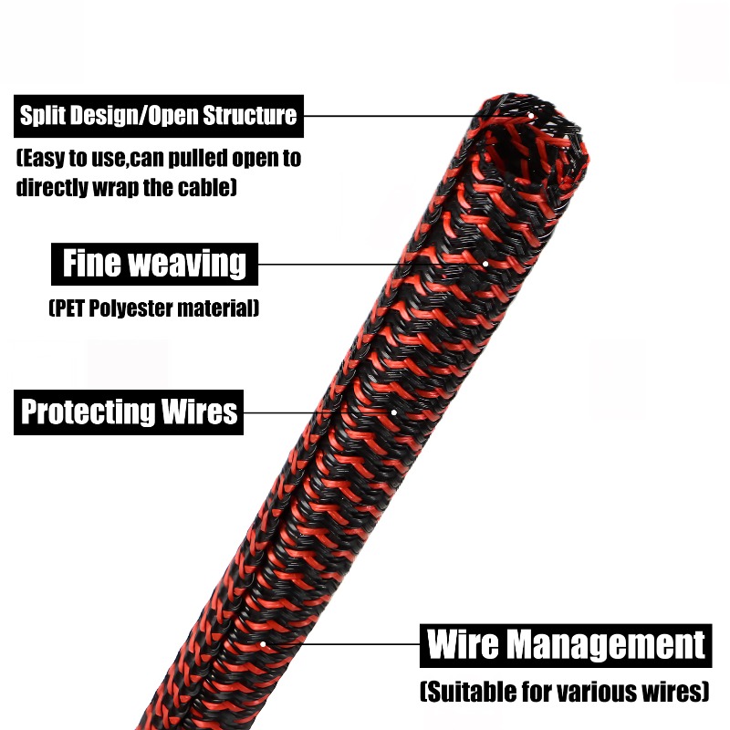 3/5/10m PET Cable Sleeve Self- - Cable Lock Flexible ulasan dan harga
