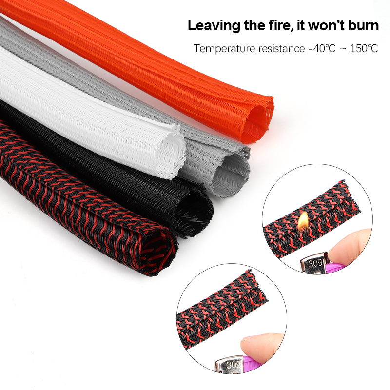 3/5/10m PET Cable Sleeve Self- - Cable Lock Flexible ulasan dan harga
